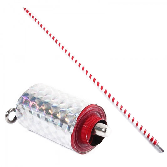 Bastone ad Apparizione in Acciaio - Bianco-Rosso