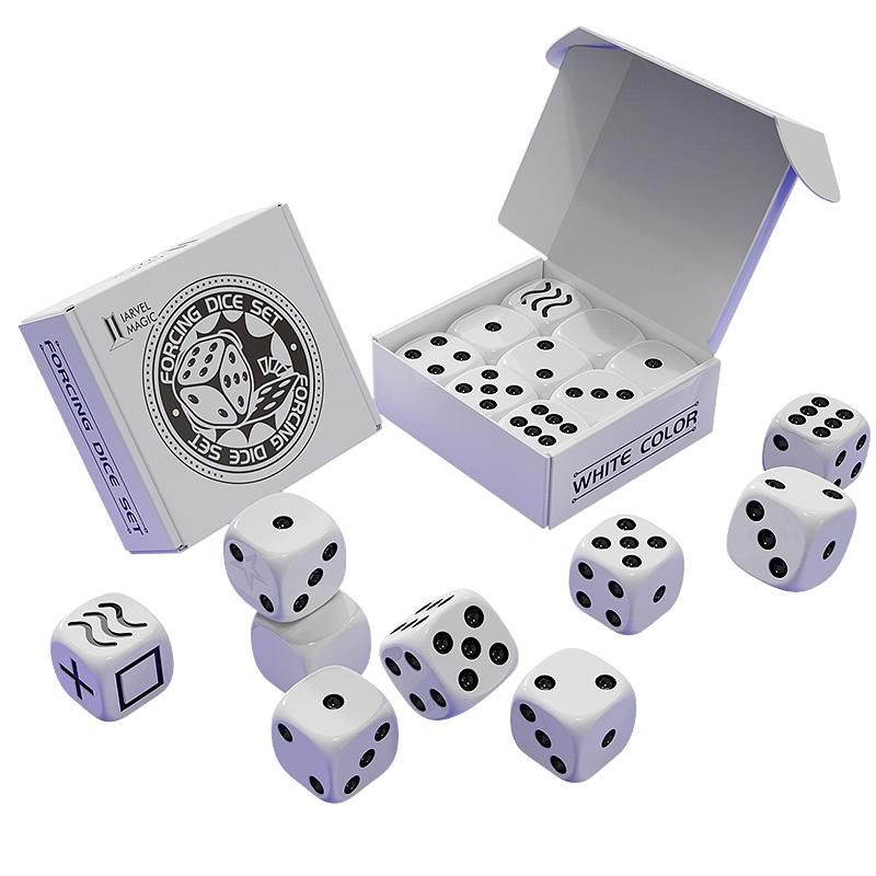 Forcing Dice Set by Iarvel Magic - Forcing plus Normal Dice - White