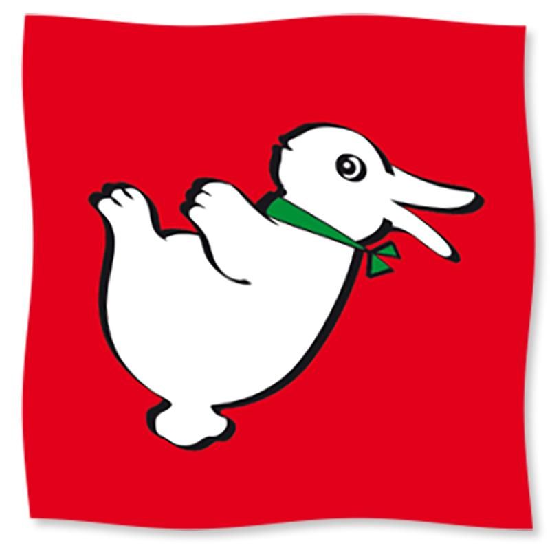 Foulard coniglio-papera - cm 45 - Rosso