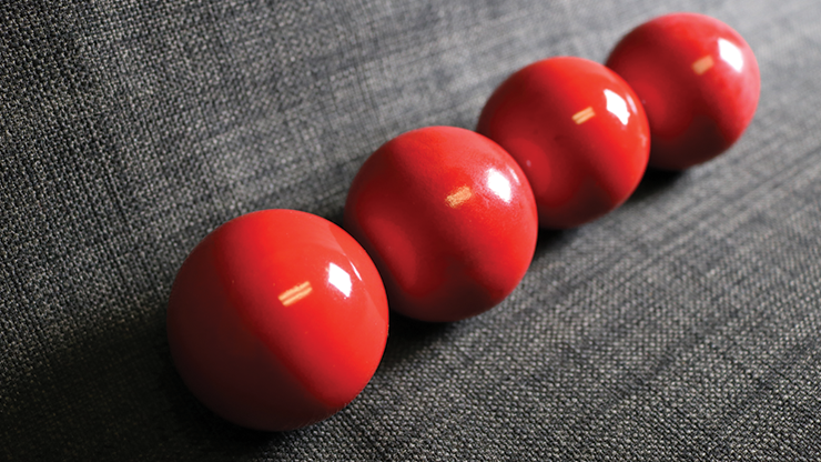 Palline Manipolazione in Legno (cm. 5 Rosse) - Wooden Billiard Balls (2" Red)
