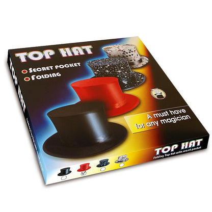 Folding Top Hat with Secret Pocket - Rosso
