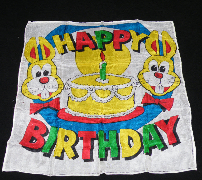 Foulard Happy Birthday cm 40 x 40
